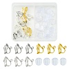12Pcs 3 Colors Brass Clip-on Earring Findings KK-FS0001-33-1