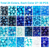 24 Color Imitation Pearl & Crackle & Transparent & Opaque Glass Beads GLAA-PH0002-89B-4