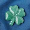 Natural Green Aventurine Carved Clover Figurines Statues for Home Office Tabletop Feng Shui Ornament DJEW-G044-01B-1