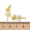 Brass Micro Pave Cubic Zirconia Pendants KK-F908-22G-3