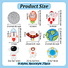 72Pcs 9 Styles 3D Astronaut Theme Resin Cabochons RESI-OC0001-67-2