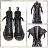 PU Leather Lace-in Boot Zipper Inserts DIY-WH0043-51AB-02-4