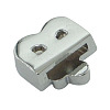 Alloy Rhinestone Initial Slide Beads LS-ZP19-B-2