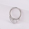 316L Stainless Steel Micro Pave Cubic Zirconia Hoop Nose Rings WG5D603-23-1