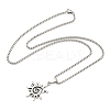 Alloy Pendant Necklace LS-NJEW-B103-01AS-02-2