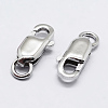 Anti-Tarnish Rhodium Plated 925 Sterling Silver Lobster Claw Clasps STER-K167-075D-P-3
