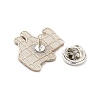 Dog Enamel Pin with Brass Butterfly Clutches JEWB-A006-01G-3