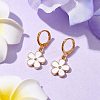 Flower Alloy Enamel Leverback Earrings & Pendant Necklaces Sets SJEW-JS01298-5