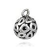 Tibetan Style Hollow Round Alloy Pendants LS-PALLOY-J577-31AS-1