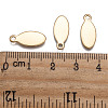 Oval Ion Plating(IP) 304 Stainless Steel Stamping Blank Tag Charms STAS-L159-07G-3