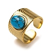 Ion Plating(IP) 304 Stainless Steel Open Cuff Rings STAS-Z060-16G-04-1
