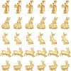 60Pcs 5 Style Easter Theme Rabbit Alloy Small Handmade Cabochons FIND-OC0001-50-1