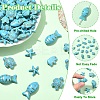 120Pcs 4 Styles Synthetic Turquoise Beads G-YW0002-65-5