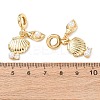 Ocean Brass Pave Clear Cubic Zirconia European Dangle Charms KK-H278-05G-3