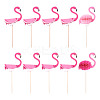 50Pcs 2 Colors Wood with Paper Cake Toppers AJEW-TA0001-61-1