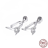 Anti-Tarnish Rhodium Plated 925 Sterling Silver Pendant Bails STER-L058-015P-4
