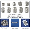 100Pcs 10 Styles Stainless Steel Beads STAS-YW0002-84-3