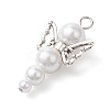 Glass Pearl Pendants PALLOY-JF02711-03-3