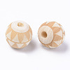 Unfinished Natural Wood European Beads WOOD-S057-006A-2