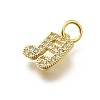 Brass Micro Pave Cubic Zirconia Charms KK-P295-50G-2
