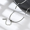 Non-Tarnish 304 Stainless Steel Herringbone Chain Necklace for Women LS-NJEW-G097-02P-1