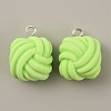 Opaque Resin Pendants LS-RESI-WH0029-24P-03-2