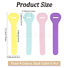 24Pcs 4 Colors PVC Zipper Pull Tabs PVC-GF0001-02B-03-2