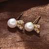 925 Sterling Silver Micro Pave Clear Cubic Zirconia Stud Earrings for Women EJEW-K303-02B-G-2