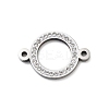 304 Stainless Steel Crystal Rhinestone Connector Charms STAS-Z091-06P-2