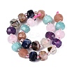 Natural Sodalite & Rhodonite & Prehnite & Amethyst & Rose Quartz & Flower Amazonite & Sunstone Beads Strands G-Q614-03A-01-3