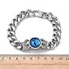 Eye 201/304 Stainless Steel Link Bracelets BJEW-F522-02P-01-5