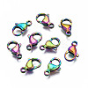 Ion Plating(IP) 304 Stainless Steel Lobster Claw Clasps STAS-S119-004B-1