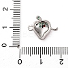 Brass Micro Pave Green Cubic Zirconia Fruit Connector Charms KK-I276-15P-A01-3