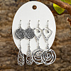 4 Pairs Zinc Alloy Dangle Earrings FS-WG0AE12-04-1