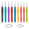 2Pcs 2 Styles Alloy Yarn Guide Finger Holders DIY-NB0010-24-1