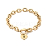 Golden 304 Stainless Steel Charm Bracelets NJEW-K284-01G-R-4