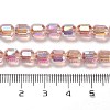 Electroplate Glass Beads Strands EGLA-D030-19O-4