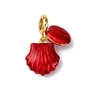 Brass Enamel European Dangle Charms KK-C119-01B-2