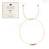 Natural Red Jasper Braided Beads Bracelets for Women LS-LU0568-8-1