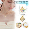 6Pcs Rack Plating Brass Micro Pave Colorful Cubic Zirconia Pendants KK-BBC0003-14-2