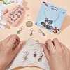 Alloy Hamsa Hand Pendant Locking Stitch Markers with Handmade Evil Eye Lampwork HJEW-PH01888-3