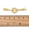 Brass Pave Clear Cubic Zirconia Fold Over Clasps KK-M320-05G-3