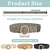 4Pcs 4 Colors Straw Woven Chain Belts with PP Plastic Ring Buckles AJEW-CY0001-80-2