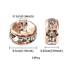 Brass Rhinestone Spacer Beads RB-YW0001-04B-01RG-5