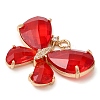 Rack Plating Brass Clear Cubic Zirconia Pendants KK-N255-11G-02-RS-2