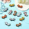 12Pcs 6 Colors Bowknot Food Grade Eco-Friendly Silicone Beads SIL-CJ0002-37-6