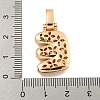 Brass Micro Pave Clear Cubic Zirconia Pendants KK-B099-01G-E-3