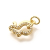Rack Plating Brass Micro Pave Cubic Zirconia Pendants KK-H508-28G-08-2