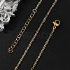 Ion Plating(IP) 304 Stainless Steel Cable Chain Necklace STAS-T040-PJ205-60-4