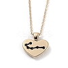 Golden Plated Heart with Constellation/Zodiac Sign Alloy Enamel Pendant Necklaces NJEW-H214-A07-G-1